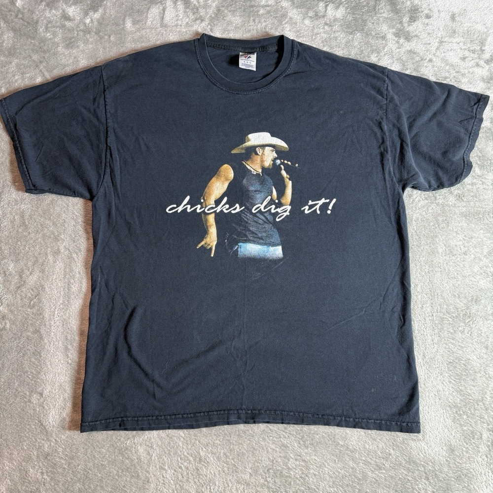 Vintage 2000s Chris Cagle Chicks Dig It Country Music Graphic T-Shirt Mens XL